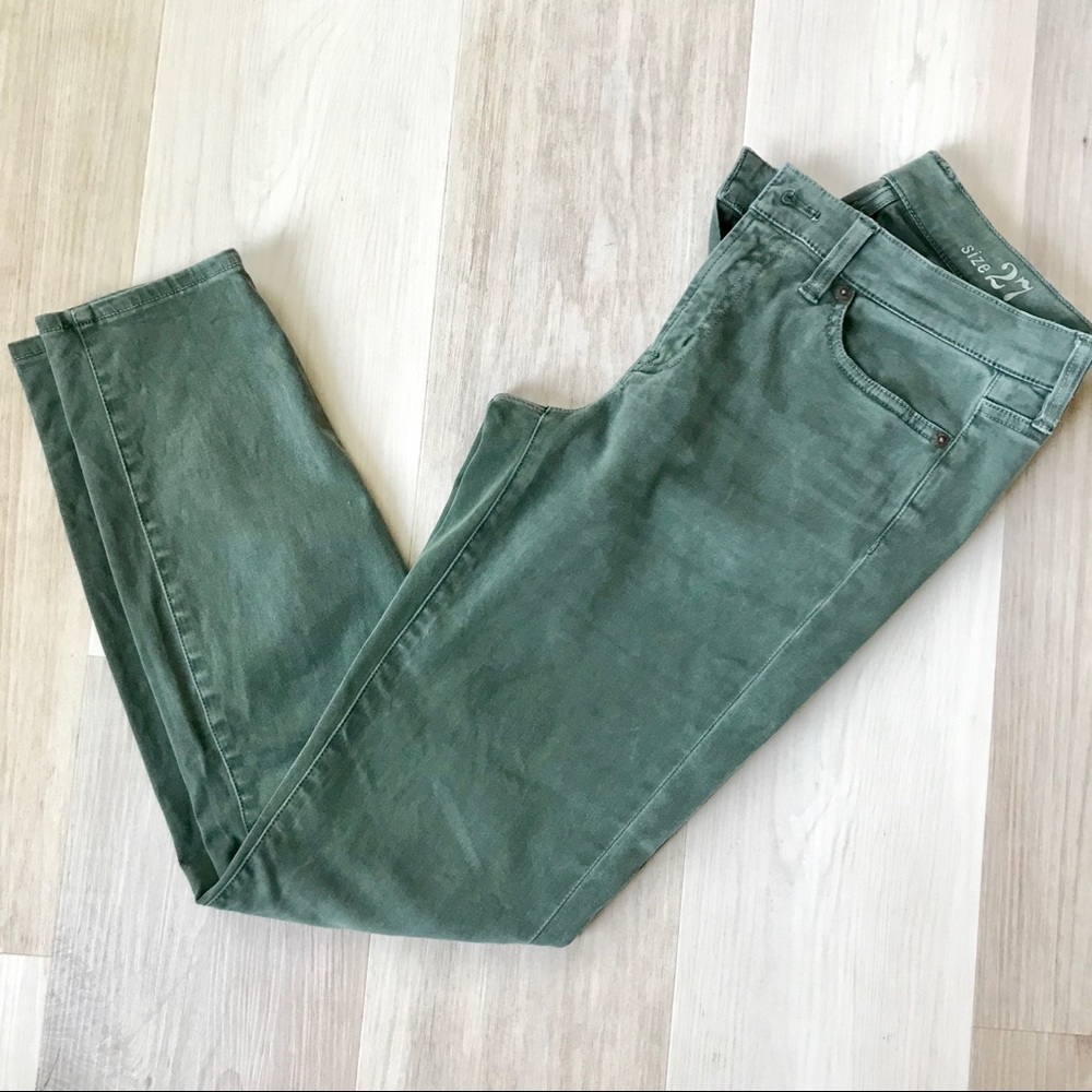 Jcrew Forest green Toothpick skinny jeans pants